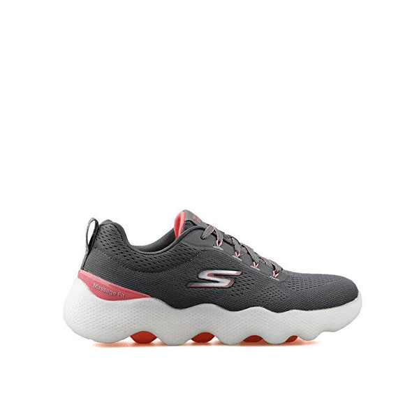 کتونی بنددار ماساژ فیت اسکچرز طوسی مدل gowalk massage fit 124903 gypk