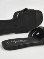 صندل جورج انگلیس Black Plaited Slider Sandals - تصویر 3