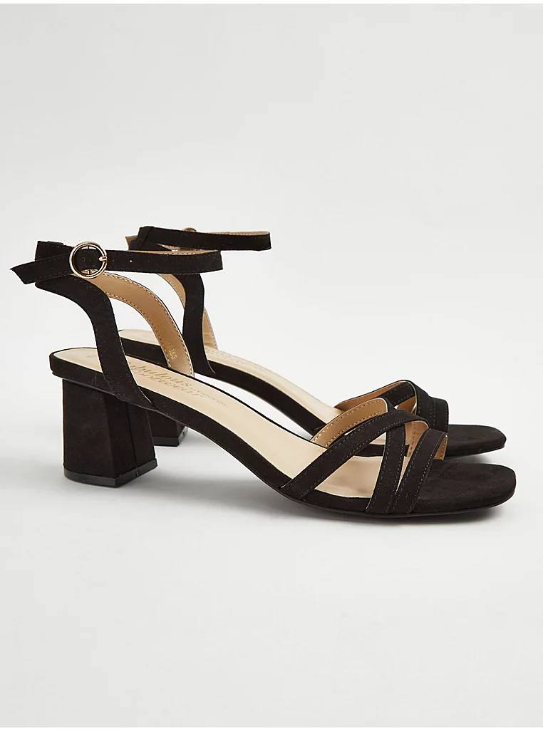 George England Black Strappy Heeled Sandals صندل مجلسی جورج انگلیس Black Strappy Heeled Sandals