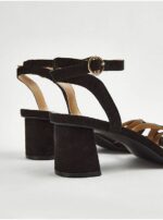 صندل مجلسی جورج انگلیس Black Strappy Heeled Sandals - Image 3