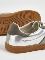 کتونی کژوال جورج انگلیسSilver Side Stripe Slim Retro Trainers - تصویر 3