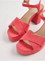 صندل مجلسی جورج انگلیس Coral Suedette Platform Block Heel Sandals - Image 2