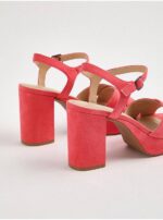 صندل مجلسی جورج انگلیس Coral Suedette Platform Block Heel Sandals - Image 3
