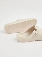 صندل جلو بسته سلکونی جورج انگلیس Cream Closed Toe Mule Sandals - Image 3