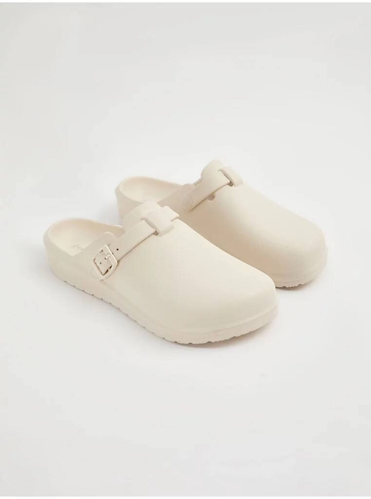 صندل جلو بسته سلکونی جورج انگلیس Cream Closed Toe Mule Sandals