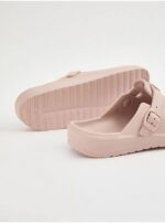 صندل جلوبسته سلکونی جورج انگلیسDusty Pink Closed Toe Mule Sandals - Image 3