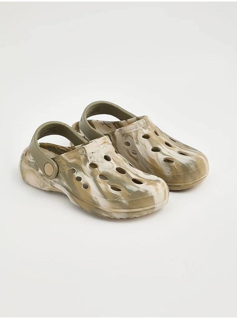 صندل سلکونی جورج انگلیس Khaki Marble Clogs