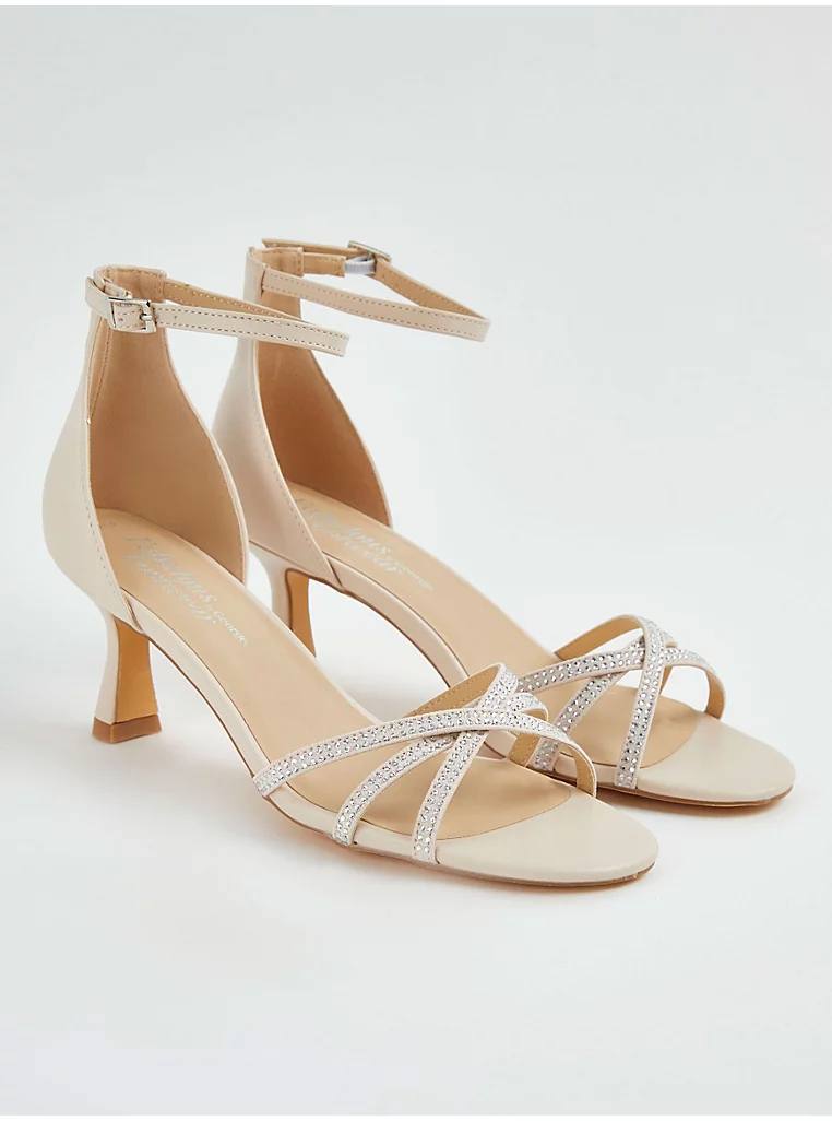 George England Light Pink Diamante Strappy Kitten Heels Evening Sandals صندل مجلسی جورج انگلیس Light Pink Diamante Strappy Kitten Heels