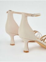 صندل مجلسی جورج انگلیس Light Pink Diamante Strappy Kitten Heels - تصویر 3
