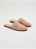 صندل مجلسی جورج انگلیس Pink Suedette Buckle Slip On Mules