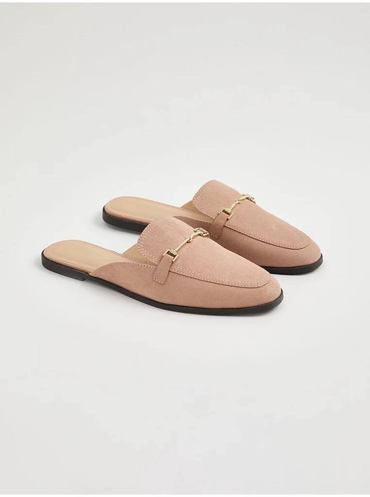 صندل مجلسی جورج انگلیس Pink Suedette Buckle Slip On Mules