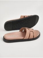 صندل جورج انگلیس Pink Woven H Band Chunky Slider - Image 3