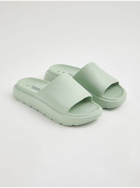 صندل سلکونی جورج انگلیس Sage Green Chunky Mule Sliders