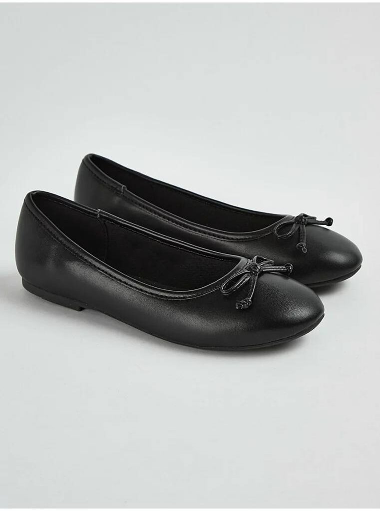 کفش عروسکی جورج انگلیس Wide Fit Black Ballet Shoes