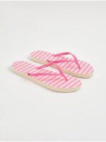 Pink Striped Sole Flip Flops