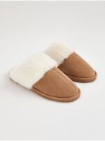 اسلپر خز دار جورج انگلیس Faux Fur Trim Suedette Mule Slippers