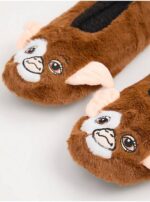 پاپوش خز دار جورج انگلیس Gremlins Brown Furry Slipper Socks - Image 3
