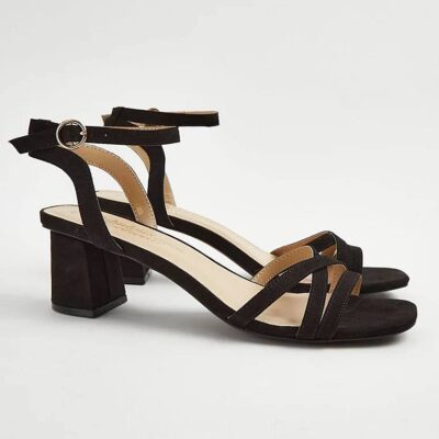 صندل مجلسی جورج انگلیس Black Strappy Heeled Sandals