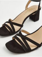 صندل مجلسی جورج انگلیس Black Strappy Heeled Sandals - Image 2