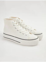 کتونی ساق دار جورج انگلیسی White Chunky High Top Trainers