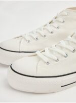 کتونی ساق دار جورج انگلیسی White Chunky High Top Trainers - Image 2