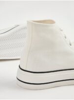 کتونی ساق دار جورج انگلیسی White Chunky High Top Trainers - Image 3
