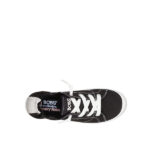 کتونی بند نما سفید مشکی اسکچرز مدلSkechers black and white lace-up sneakers, model BOBS31693BLK - Image 3