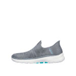 کتونی بدون بند اسکچرز طوسی مدل Skechers Slip-Ins: GO Walk 6 - Fabulous View124569GRY - Image 3