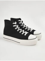 کتونی ساق دار برند جورج انگلیس Black Chunky High Top Trainers