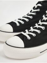 کتونی ساق دار برند جورج انگلیس Black Chunky High Top Trainers - Image 2