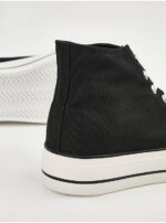 کتونی ساق دار برند جورج انگلیس Black Chunky High Top Trainers - Image 3