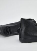 کتونی ساق دار برند جورج انگلیس Black Leather Look High Top Trainers - Image 3