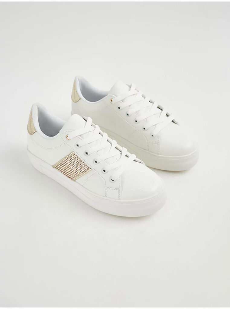 کتونی کژوال جورج انگلیس White Diamante Studded Trainers