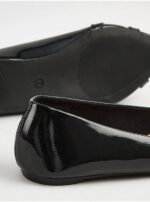 کفش مجلسی جورج انگلیس Patent Buckle Front Pointed Toe Ballet Shoes - Image 3
