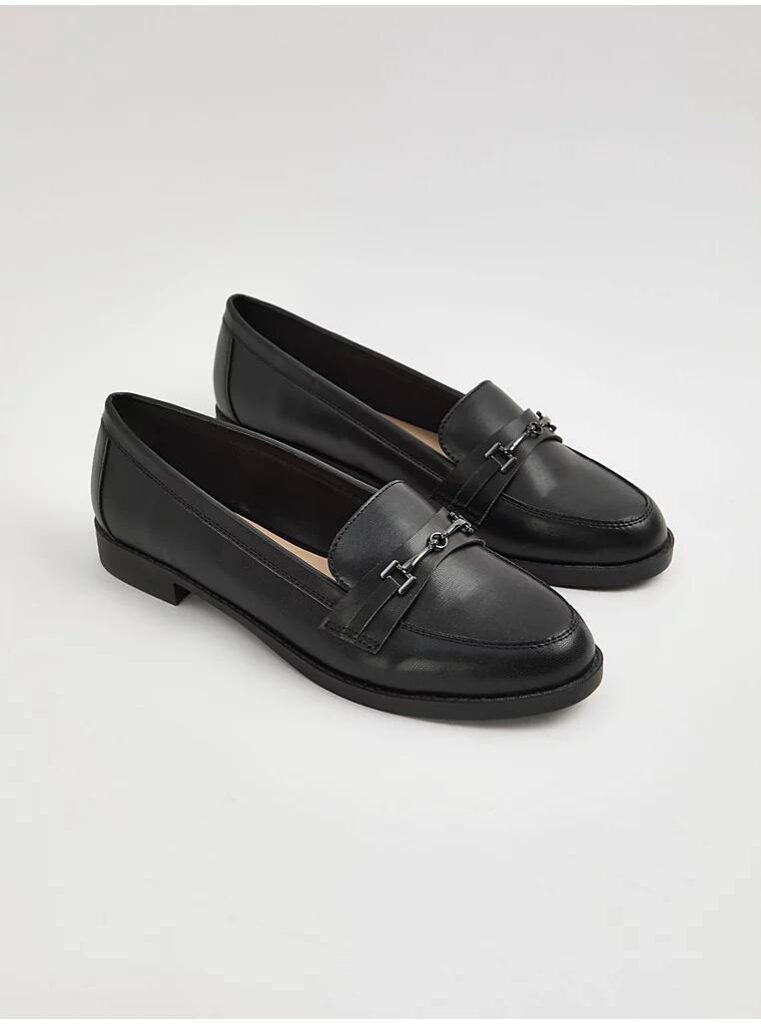 کفش جورج انگلیس Black Snaffle Chain Slim Loafers