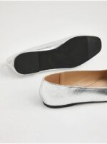 کفش مجلسی جورج انگلیس Wide Fit Silver Square Toe Ballet Shoes - Image 3