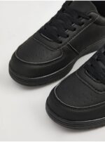 کتونی کژوال برند جورج انگلیسی Black Lace Up Skater Trainers - Image 2