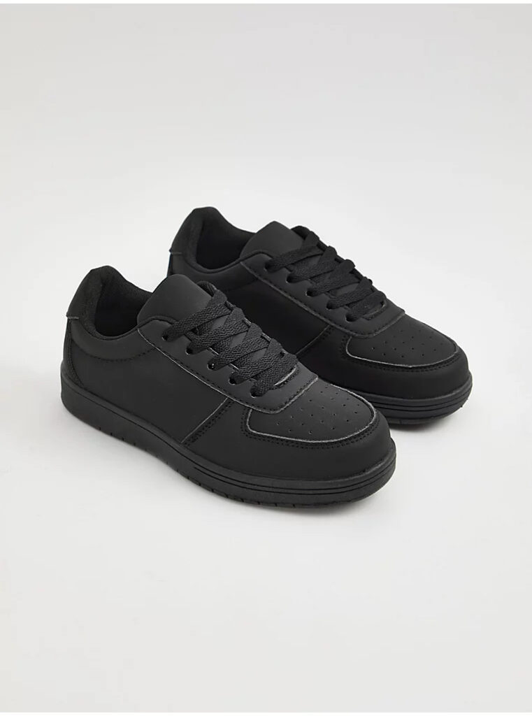 کتونی کژوال برند جورج انگلیسی Black Lace Up Skater Trainers