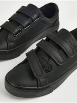 کتونی کژوال جورج انگلیسی Black Triple Strap School Shoes - Image 2