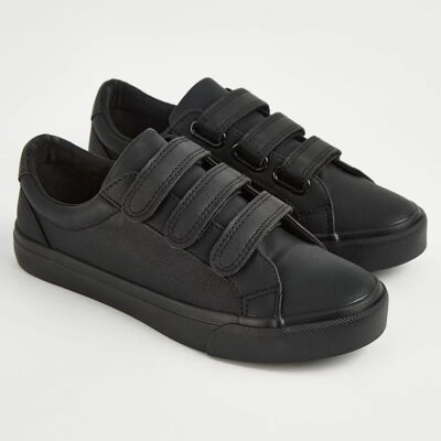کتونی کژوال جورج انگلیسی Black Triple Strap School Shoes