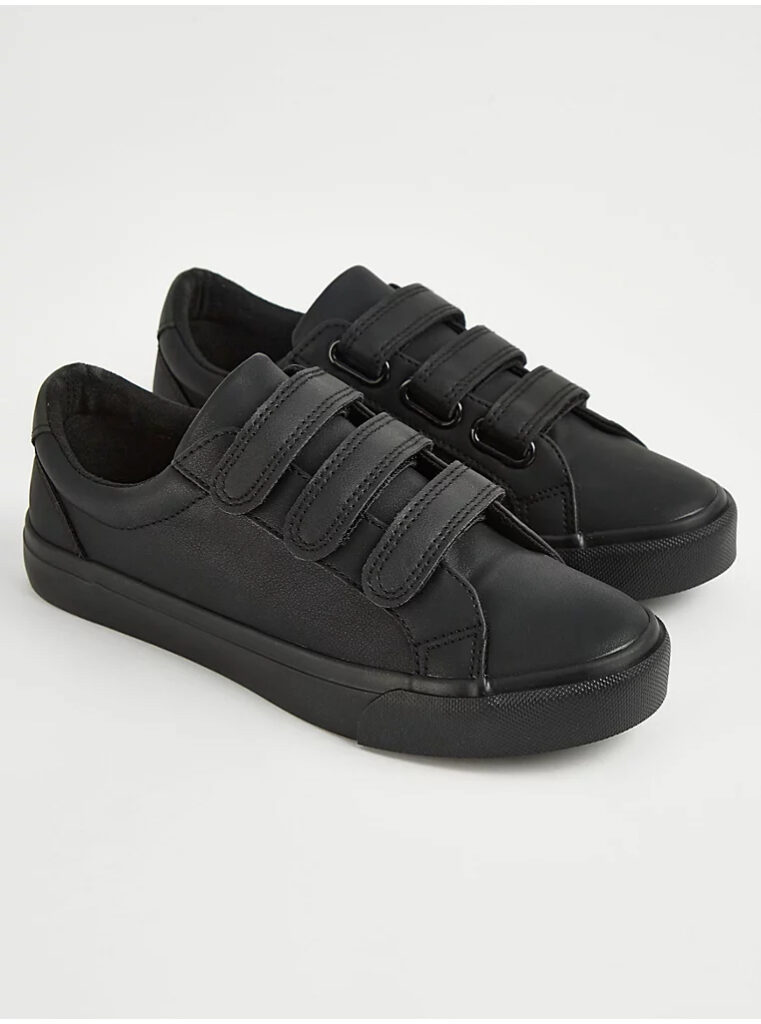 کتونی کژوال جورج انگلیسی Black Triple Strap School Shoes