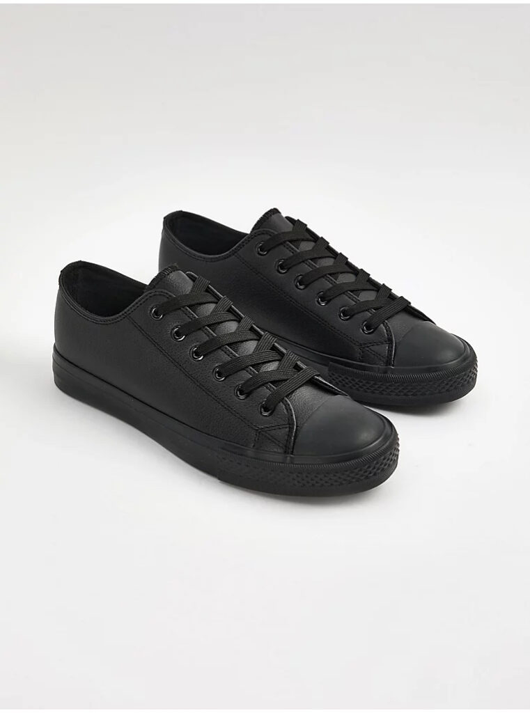 کفش کژوال دخترانه جورج انگلیسی Black Double Strap Star Scuff Resistant School Shoes