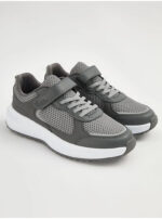 کتونی جورج انگلیسی Grey Mesh Single Strap Trainers