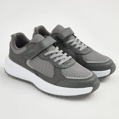 کتونی جورج انگلیسی Grey Mesh Single Strap Trainers