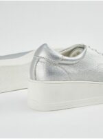 کتونی کژوال جورج انگلیسی Silver Chunky Cupsole Trainers - Image 3