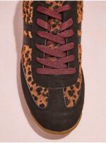 Leopard Print Retro Lace Up Trainers کتونی کژوال جورج انگلیس - Image 3