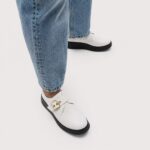 کتونی سگک دار سفیدفیت فلاپ مدل Monk Strap / F-Mode Style - Image 2