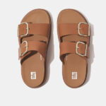 اسلیپر فیت فلاپ قهوه ای مدلGEN-FF Buckle Two-Bar Leather Slides - Image 3