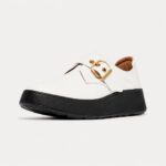 کتونی سگک دار سفیدفیت فلاپ مدل Monk Strap / F-Mode Style - Image 3