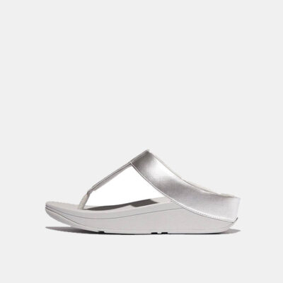 FitFlop Silver Metallic Toe-Post Slippers